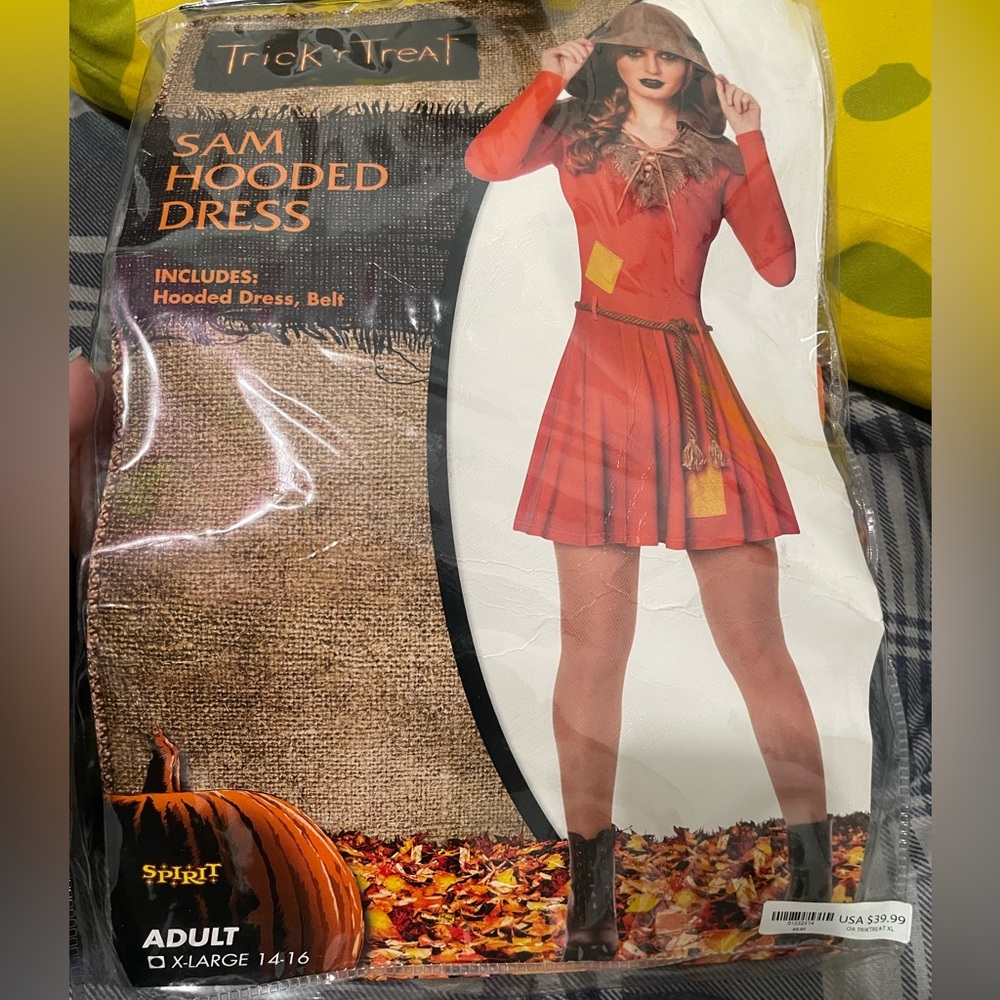 Spirit Red and Yellow Hooded Dress Costume